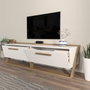 Hanah Home Soporte de TV Astrid Blanco y Nogal